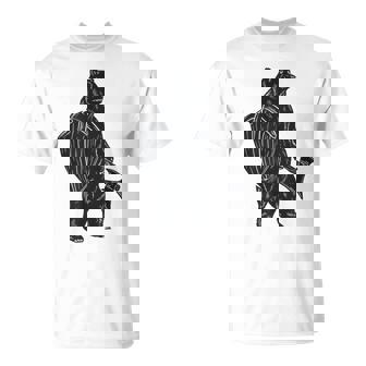 斧と盾を持った熊 中世の熊 バイキング Tシャツ - Kawaiitshirt