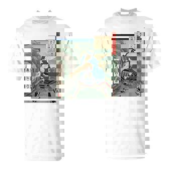 日本 浮世絵 出羽国 山形 山形城 ５７万石 最上義光 源氏 蔵王 力石 バックプリント Tシャツ - Kawaiitshirt