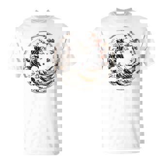 日本 神奈川 波 津波 浮世絵 日本美術 Tシャツ - Kawaiitshirt