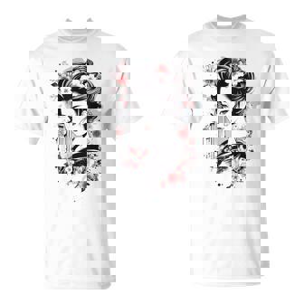 日本の芸者アートグラフィックtシャツ メンズ レディース キッズ Tシャツ - Kawaiitshirt