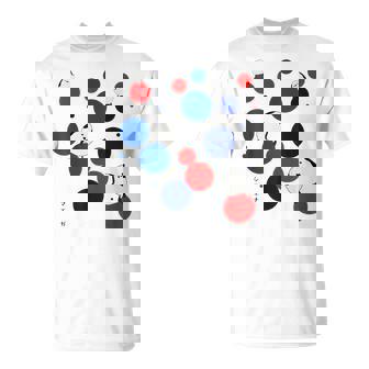 日本の野鳥 シマエナガ 赤 青 ドット 丸 水玉 関西 イベント 家族 お揃い Tシャツ - Kawaiitshirt