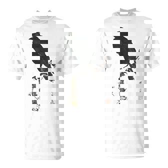 日本美術、浮世絵、河鍋暁斎、カラス 、レトロ、日本文化 Tシャツ - Kawaiitshirt