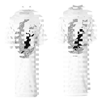 曼荼羅猫tシャツ レディース メンズ ユース 月と星 Tシャツ - Kawaiitshirt