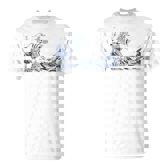 有名ヴィンテージアート グレートウェーブ 葛飾北斎 おしゃれ Tシャツ - Kawaiitshirt