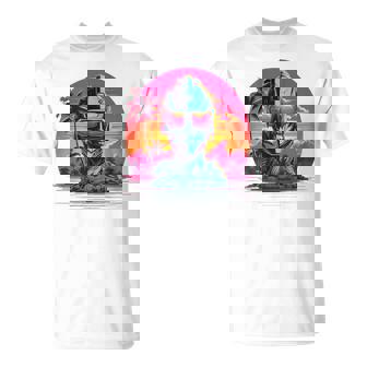 バックプリント 未来派 レトロ ヴェイパーウェーブ サイバーパンク 彫刻 Tシャツ - Kawaiitshirt