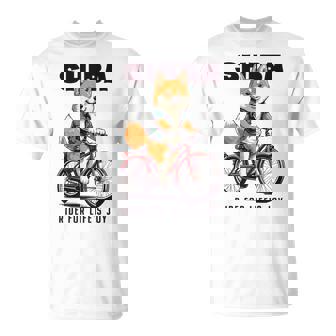柴犬 いぬ イラスト 柴犬好き 犬好き 自転車 かわいい おもしろ レトロ Ride For Life's Joy 長袖tシャツ Tシャツ - Kawaiitshirt