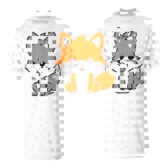 森のかわいい面白いキツネの子動物は小さなキツネが大好きです Tシャツ - Kawaiitshirt