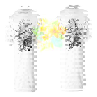 水彩 プルメリア ブーケ シャツ ハワイアン トロピカル フローラル Tシャツ - Kawaiitshirt