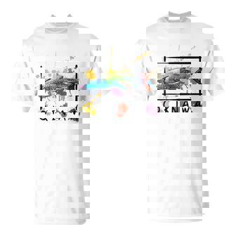 沖縄 ホエールシャークペイント スプラッター かわいい沖縄お土産 Tシャツ - Kawaiitshirt