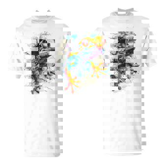 爬虫類とカラフルなヤモリ Tシャツ - Kawaiitshirt