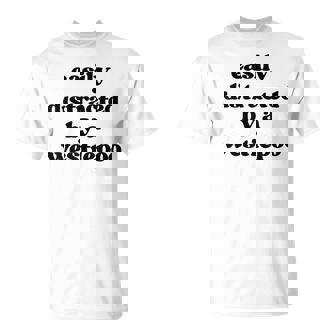 犬に気を取られる-犬のお父さんお母さんウェスティ・プードル・ウェスティプー Tシャツ - Kawaiitshirt