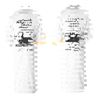 犬の解剖学ドーベルマン犬 長袖tシャツ Tシャツ - Kawaiitshirt