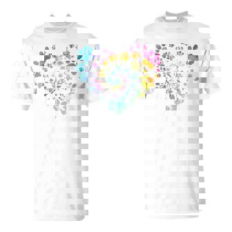 バックプリント 犬の足跡 犬 ペット 足跡 プリント Tシャツ - Kawaiitshirt