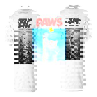 猫 ねこ 海 Paws アヒル Tシャツ - Kawaiitshirt