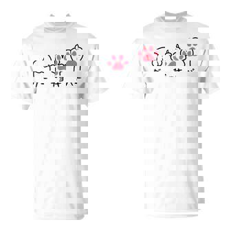 猫 ねこ 足 肉球 グー チョキ パー じゃんけんぽん おもしろ 面白い かわいい 猫飼い 猫好き Tシャツ - Kawaiitshirt