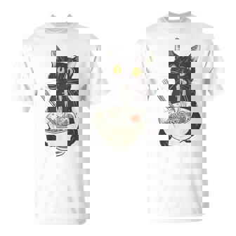 猫 ラーメン 麺 和 ラーメン かわいい 猫 Tシャツ - Kawaiitshirt