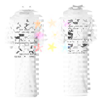 異なるタイプのヒトデの品種コレクション、かわいいヒトデ Lo Tシャツ - Kawaiitshirt
