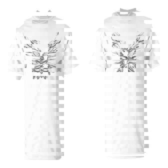 白い天使の羽自由守護天使 Tシャツ - Kawaiitshirt