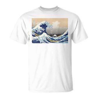 神奈川沖大波 北斎 日本美術 Tシャツ - Kawaiitshirt