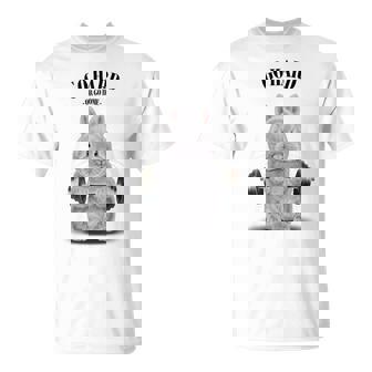 筋トレ ジム やる気がないなら家に帰れ ネザーランドドワーフ ウサギ ホワイト Tシャツ - Kawaiitshirt