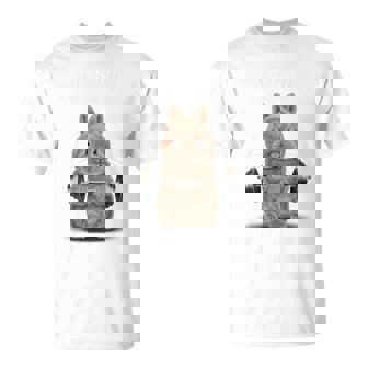 筋トレ ジム やる気がないなら家に帰れ ネザーランドドワーフ ウサギ ベージュ Tシャツ - Kawaiitshirt