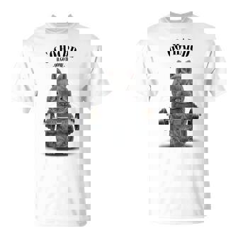 筋トレ ネザーランドドワーフ ウサギ ブルー Tシャツ - Kawaiitshirt