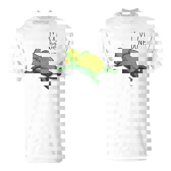 終わった、リラックスしているカエル、カエル好きの面白いカエル、カエル Tシャツ - Kawaiitshirt