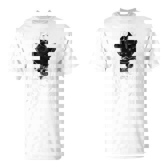 羽の天使の翼 カウボーイスカル 背中 Tシャツ - Kawaiitshirt