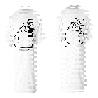 肉まんに抱きつくパンダ かわいい チャイナ 白黒 Panda Meat Bun Tシャツ - Kawaiitshirt