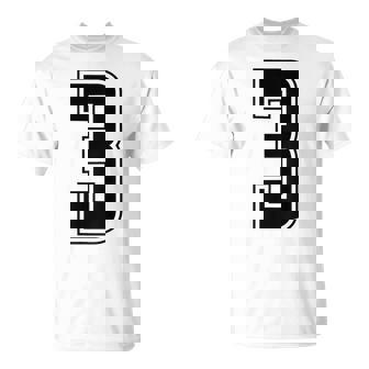 背番号 3 チーム短大スポーツ背番号付きユニフォーム Tシャツ - Kawaiitshirt