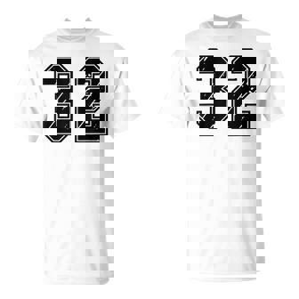 背番号 32 チーム短大スポーツ背番号付きユニフォーム Tシャツ - Kawaiitshirt