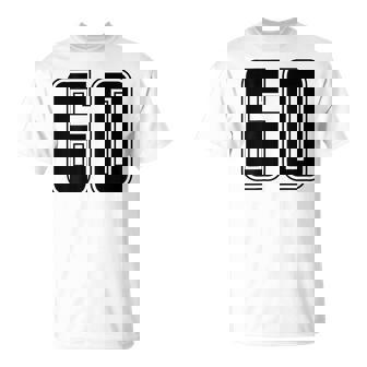 背番号 60 チーム短大スポーツ背番号付きユニフォーム Tシャツ - Kawaiitshirt