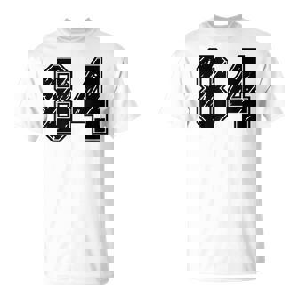 背番号 84 チーム短大スポーツ背番号付きユニフォーム Tシャツ - Kawaiitshirt