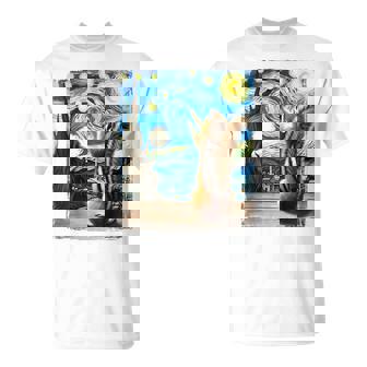 芸術的なシマリスシャツ ゴッホスタイル 星月夜 シマリス Tシャツ - Kawaiitshirt