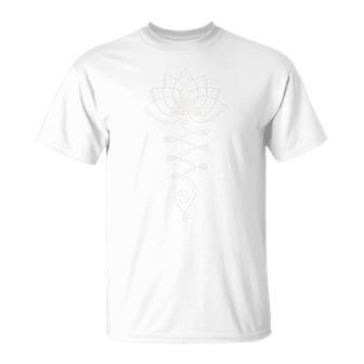 蓮の花、ヨガ、シンボル、仏教、瞑想 Tシャツ - Kawaiitshirt
