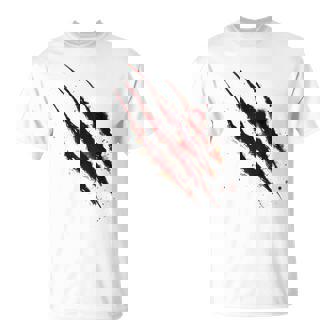 血まみれのシャツ ハロウィン ゾンビ 爪 マーク 血のはね Tシャツ - Kawaiitshirt