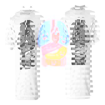 解剖学 生理学 心臓 肺 生命 器官 イラスト Tシャツ - Kawaiitshirt