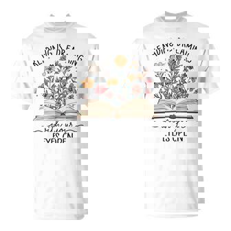 読書は目で見る夢を見る本好き読者 長袖tシャツ Tシャツ - Kawaiitshirt