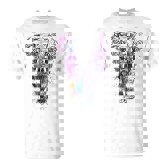 象 抽象画 モチーフ 動物 恋人 アート 象 Tシャツ - Kawaiitshirt