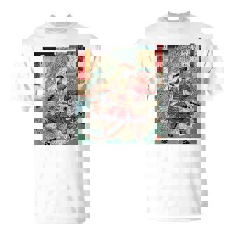 越後の龍 上杉謙信 長尾景虎 毘沙門天 軍神 バックプリント Tシャツ - Kawaiitshirt