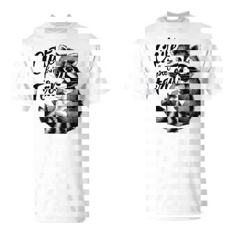 野生の女の子の夏の面白いミームかわいいけど野生のアライグマ休暇 Tシャツ - Kawaiitshirt