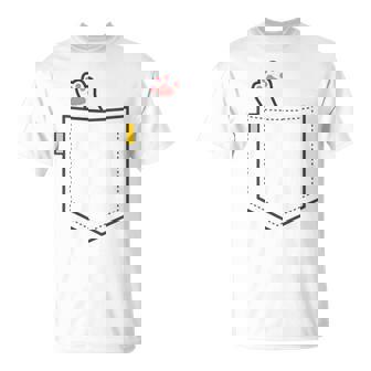 隠れネコ ねこ 猫 隠す 猫好き 猫の足 猫足 肉球 白猫 ワンポイント ポケット デザイン かわいい おもしろ Tシャツ - Kawaiitshirt