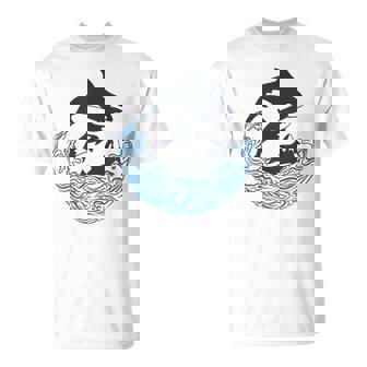 面白tシャツ シャチ 海 クジラ サメ おもしろ かわいい グッズ 服 ネタ メンズ オリジナル 夏 Tシャツ - Kawaiitshirt