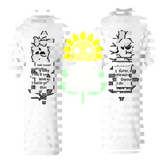 面白いひまわりおもちゃ ポジティブカード ポジティブヒマワリ Tシャツ - Kawaiitshirt