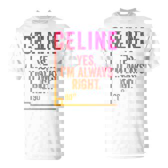 面白いセリーヌ 面白いセリーヌ 名前 誕生日シャツ ギフト Tシャツ - Kawaiitshirt