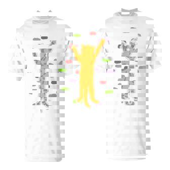 面白くてかわいいボルダーロッククライミングキャット背中にプリント Tシャツ - Kawaiitshirt