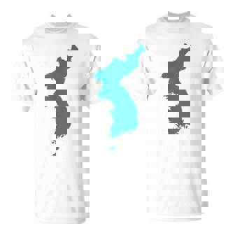 韓国統一旗、韓国統一地図 Tシャツ - Kawaiitshirt