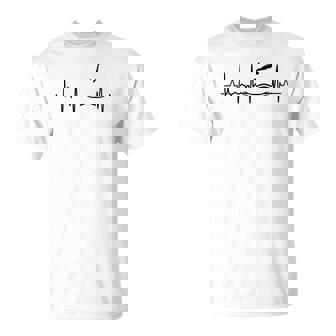 高飛び込みハートライン パルスライン 長袖tシャツ Tシャツ - Kawaiitshirt