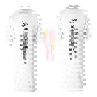 鹿 人間 アート カラフル 動物 絵画 グラフィック 鹿 Tシャツ - Kawaiitshirt