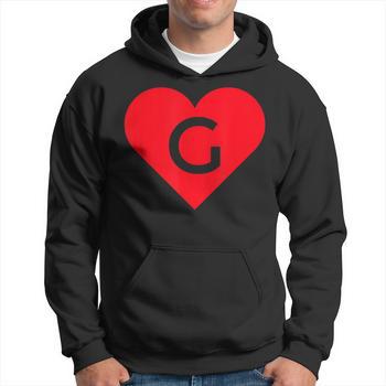 Lettera G con cuore rosso monogramma G icona del cuore | Vettore Premium